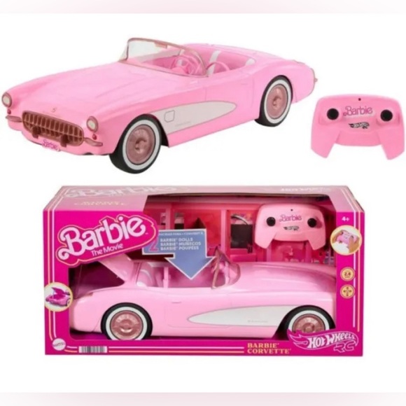 Barbie The Movie Hot Wheels RC Corvette Remote Control Toy Car New 2023 MATTEL - Picture 2 of 6